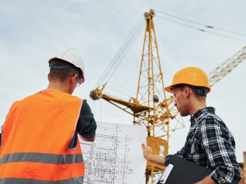Construction planning on site